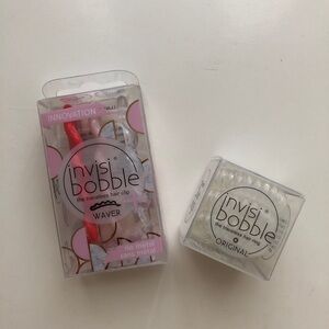 NIB Invisibobble Bundle-Set of 3 Traceless Hair Rings & Set of 3 Waver Hair Clip
